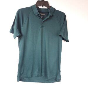 Banana Republic Luxury Touch Standard Fit Dark Green Shrt Slv Collared Mens Med